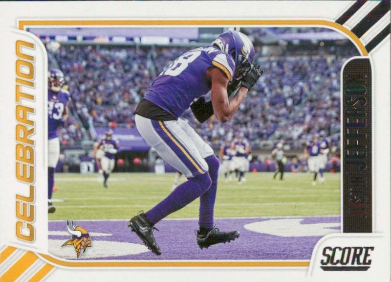SCORE 2023 Celebration #10 Justin Jefferson Minnesota Vikings NFL Football Trading Card - Image 1